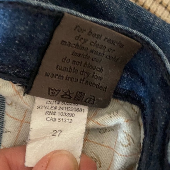 Frankie B vintage y2k Low Rise Flare Jeans Cream Leather Studded Back Pockets - Picture 11 of 12